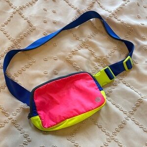 Lively Pink and Yellow Belt Bag